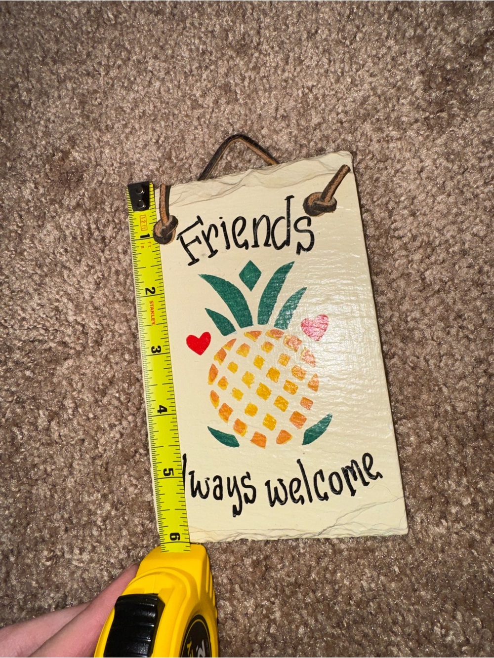 Mini Hand Painted Slate Welcome Sign - Picture 3 of 3